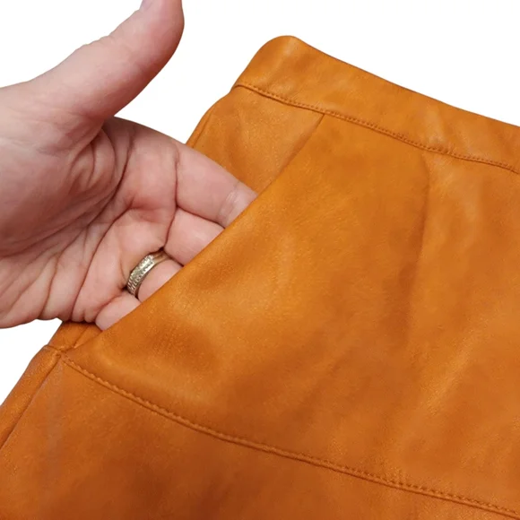 Shinestar Faux Leather Mini Skirt With Pockets Size XL - Picture 2 of 11